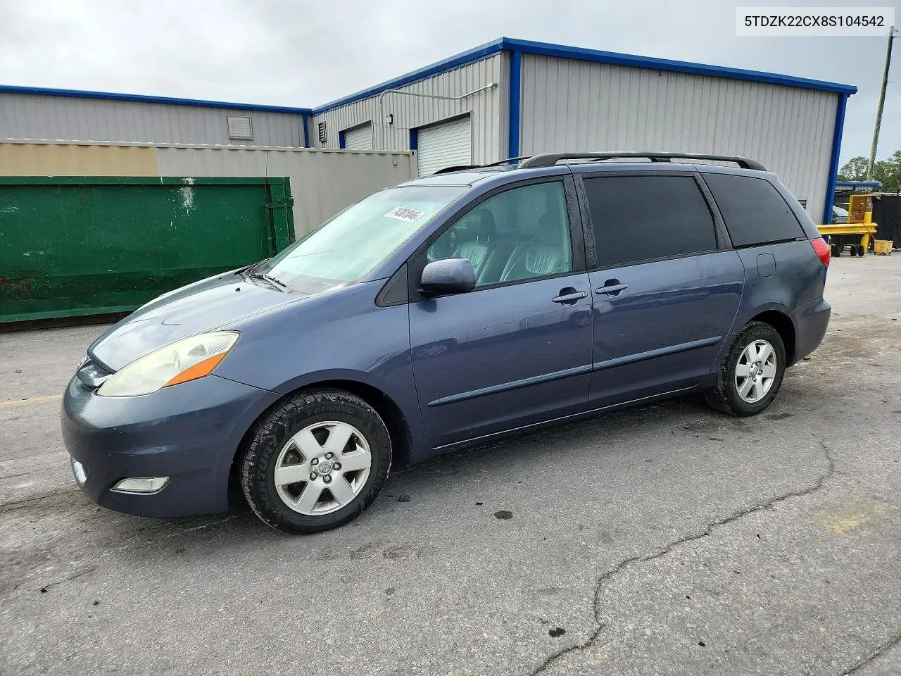 TOYOTA SIENNA 2008, VIN 5TDZK22CX8S104542