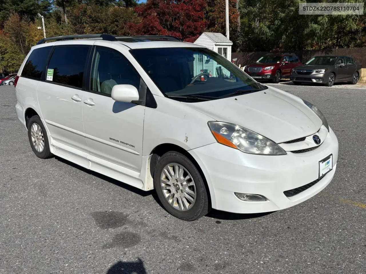 TOYOTA SIENNA 2008, VIN 5TDZK22C78S110704