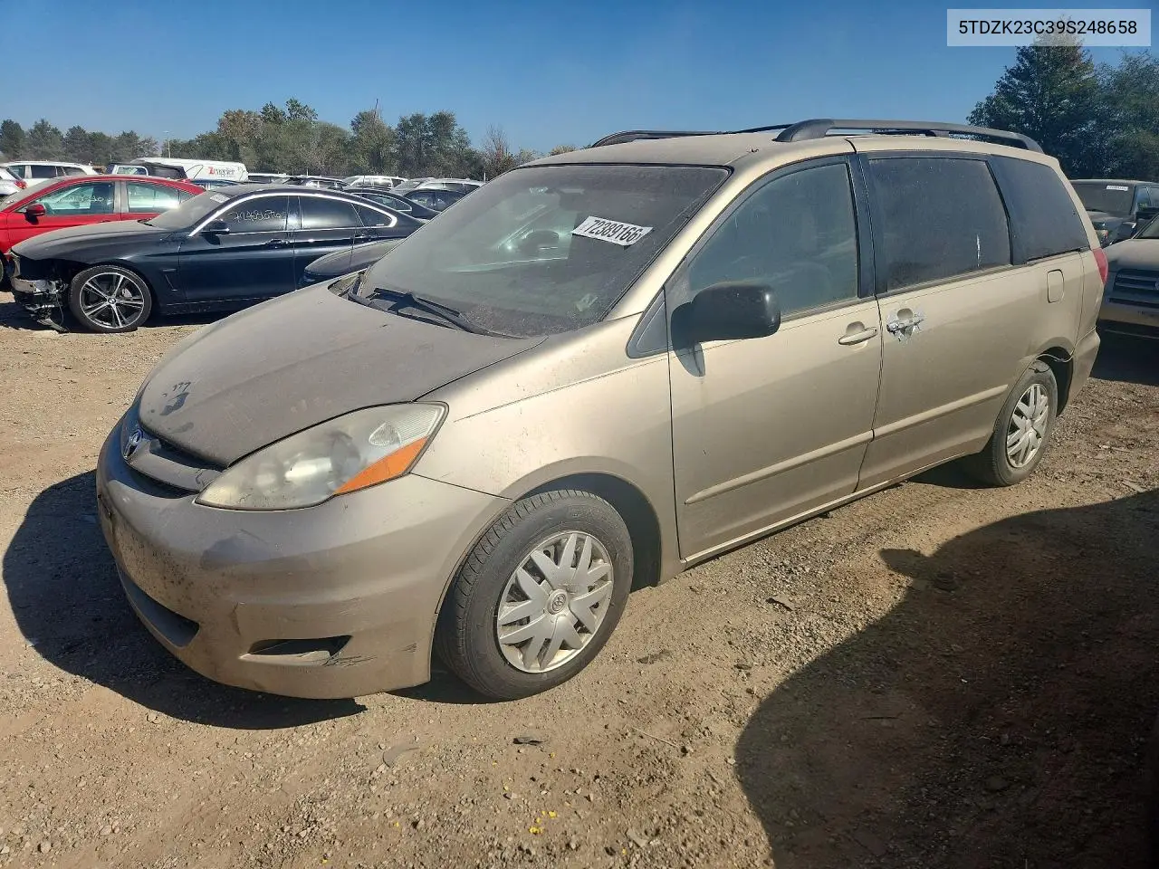 TOYOTA SIENNA 2009, VIN 5TDZK23C39S248658