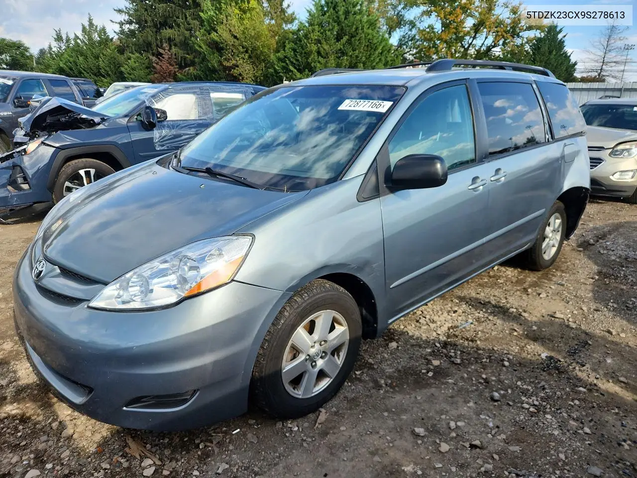 TOYOTA SIENNA 2009, VIN 5TDZK23CX9S278613