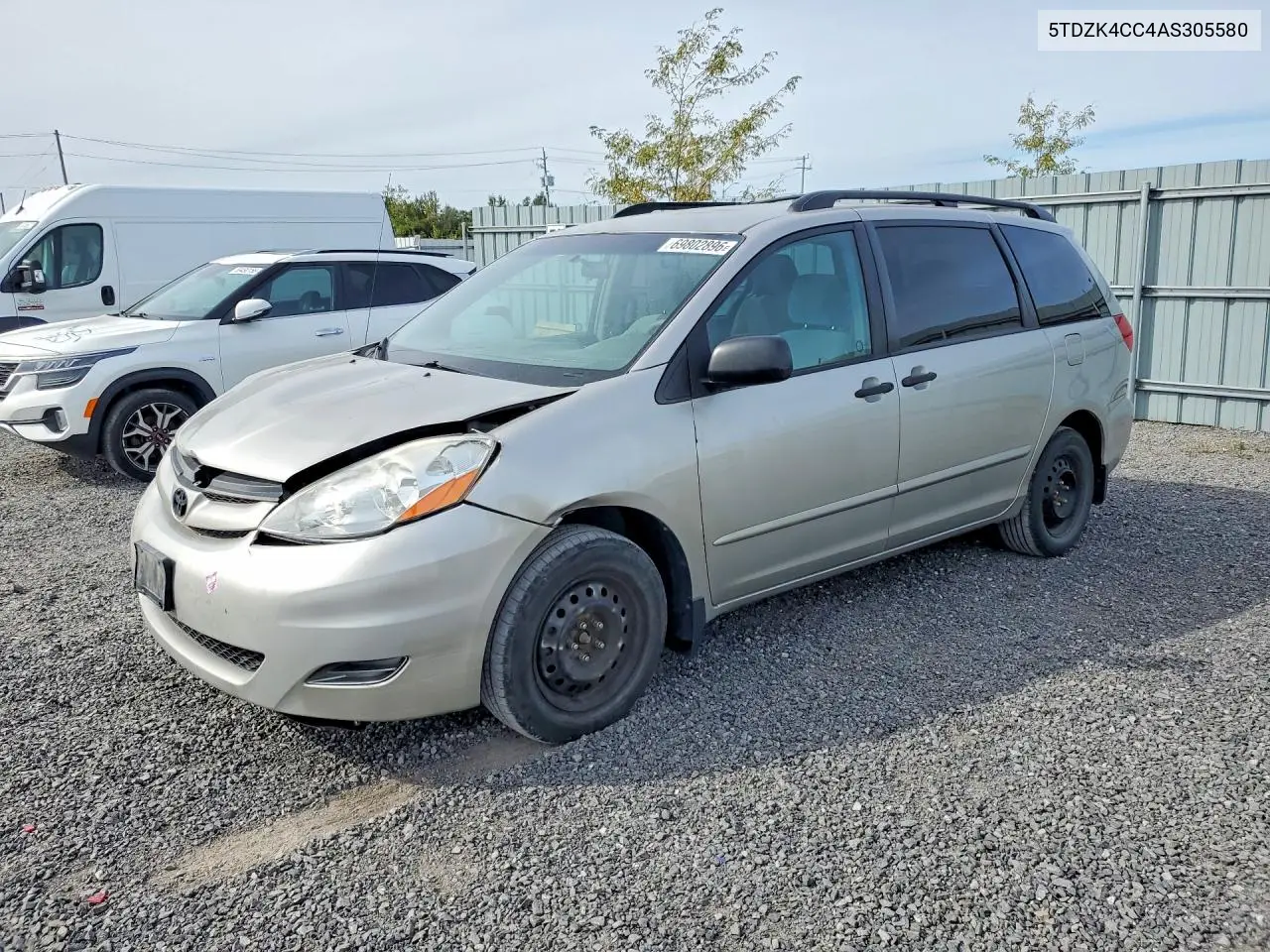 TOYOTA SIENNA 2010, VIN 5TDZK4CC4AS305580