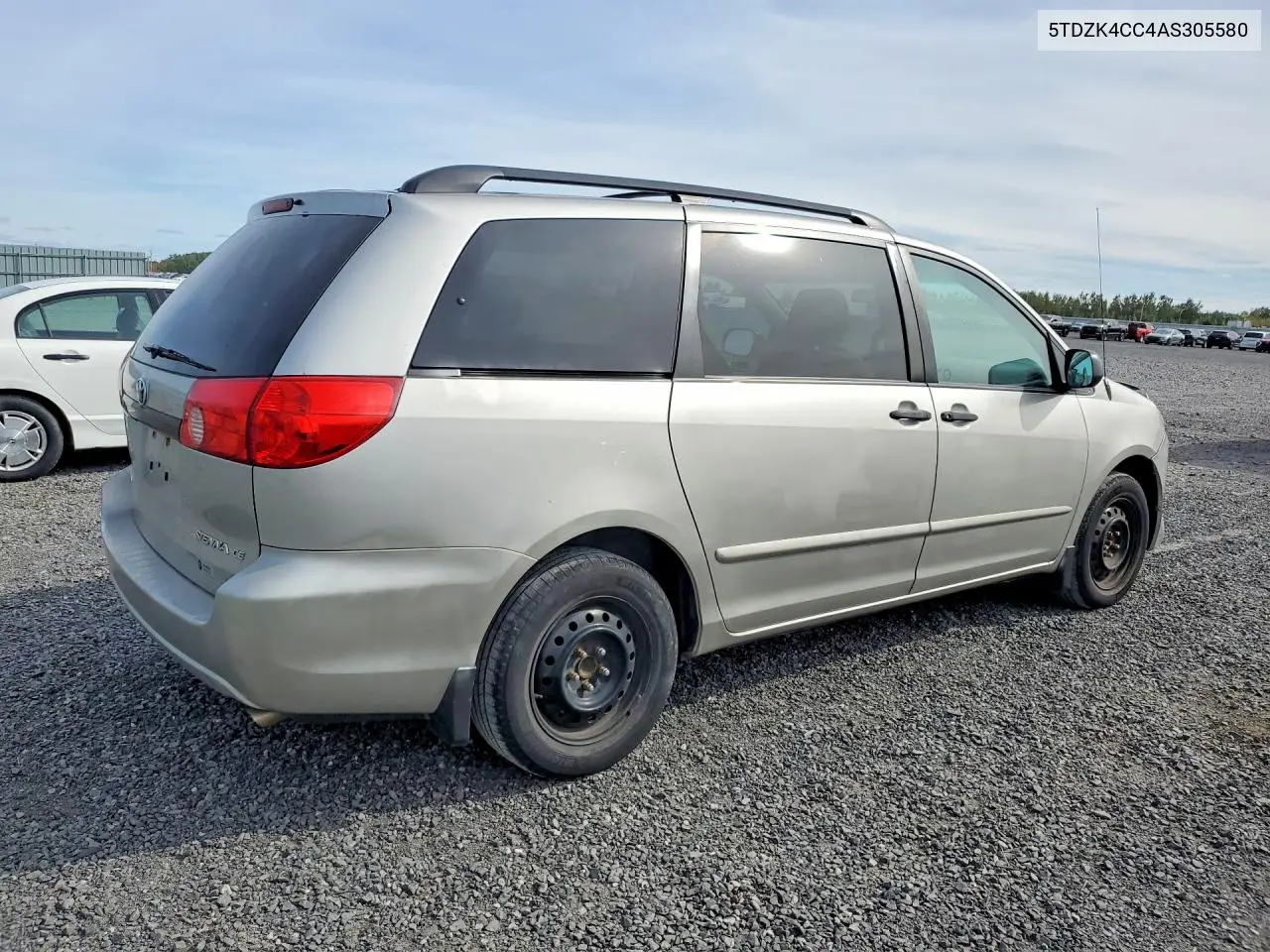2010 TOYOTA SIENNA VIN 5TDZK4CC4AS305580 — фото 3