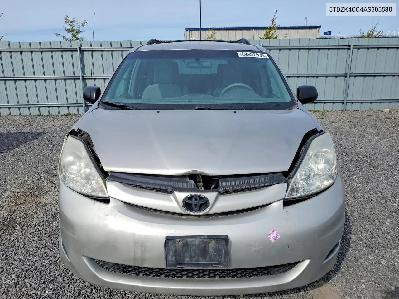 2010 TOYOTA SIENNA VIN 5TDZK4CC4AS305580 — фото 5