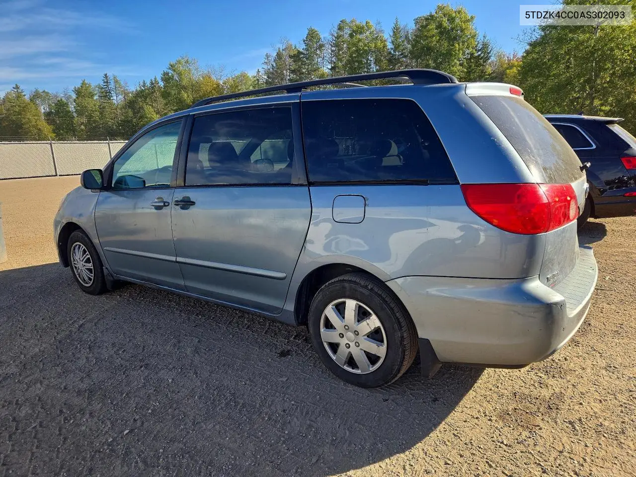 2010 TOYOTA SIENNA VIN 5TDZK4CC0AS302093 — фото 2