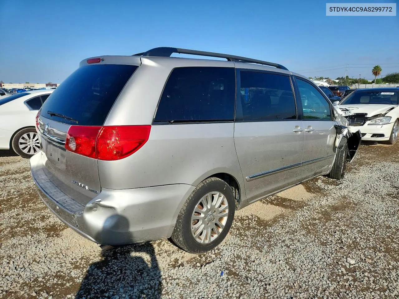 2010 TOYOTA SIENNA VIN 5TDYK4CC9AS299772 — фото 3
