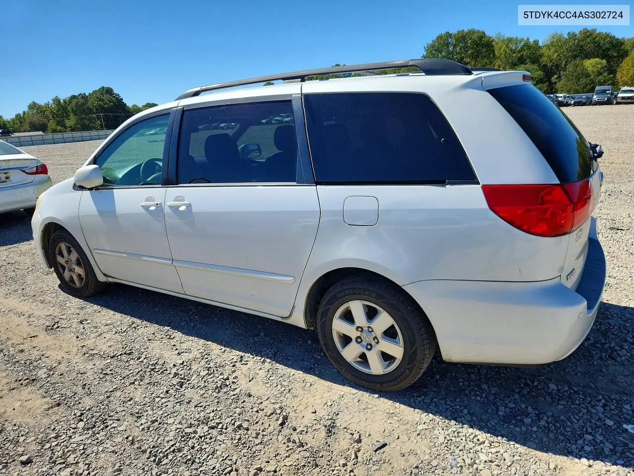 2010 TOYOTA SIENNA VIN 5TDYK4CC4AS302724 — фото 2