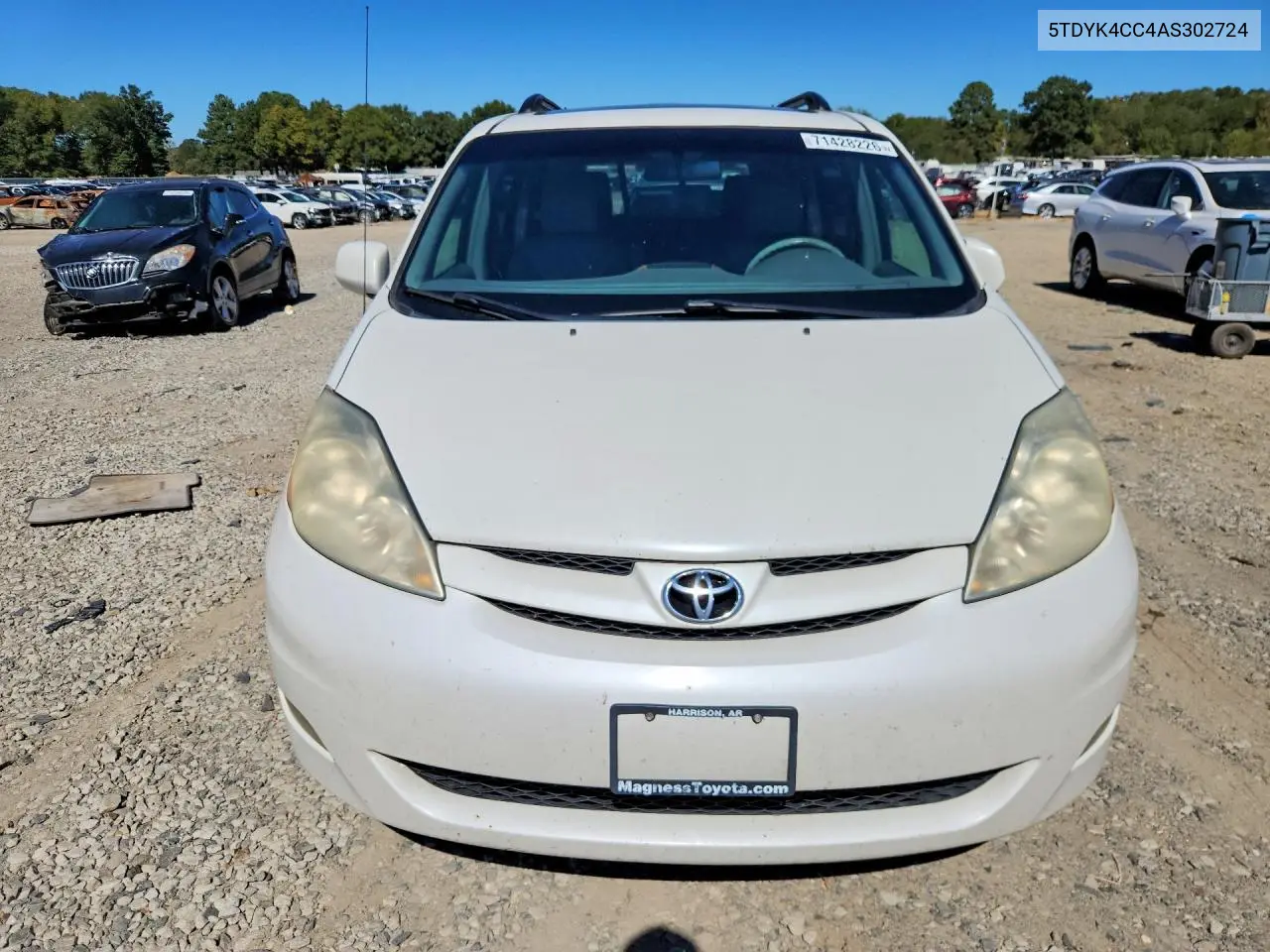 2010 TOYOTA SIENNA VIN 5TDYK4CC4AS302724 — фото 5