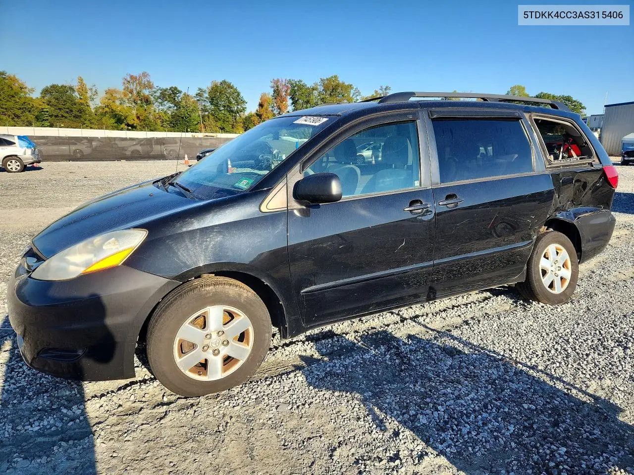 TOYOTA SIENNA 2010, VIN 5TDKK4CC3AS315406