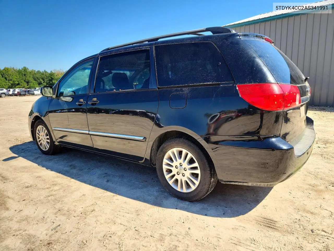 2010 TOYOTA SIENNA VIN 5TDYK4CC2AS341991 — фото 2
