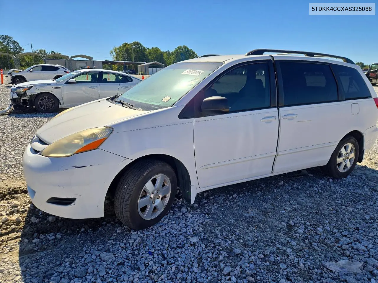 TOYOTA SIENNA 2010, VIN 5TDKK4CCXAS325088