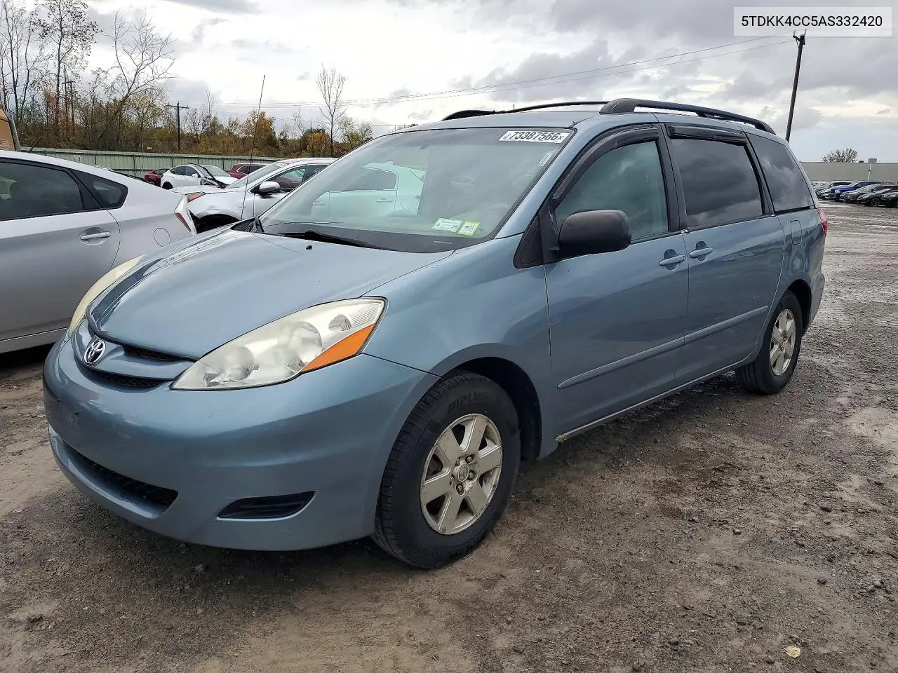 TOYOTA SIENNA 2010, VIN 5TDKK4CC5AS332420