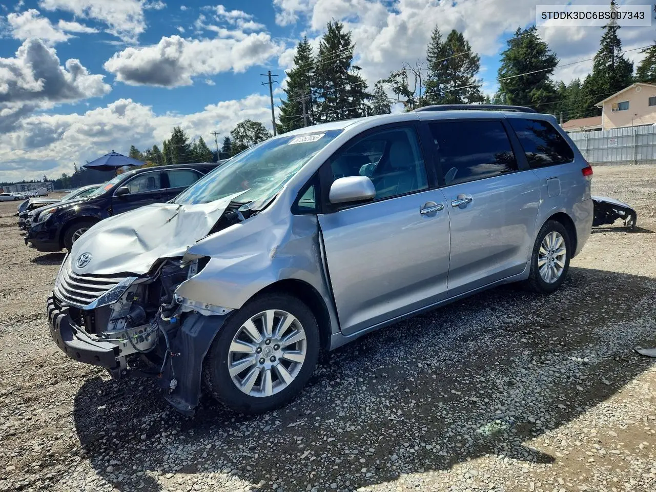 TOYOTA SIENNA 2011, VIN 5TDDK3DC6BS007343