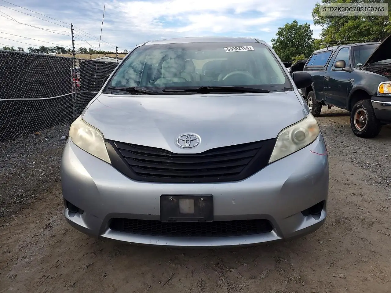 2011 TOYOTA SIENNA VIN 5TDZK3DC7BS100765 — фото 5