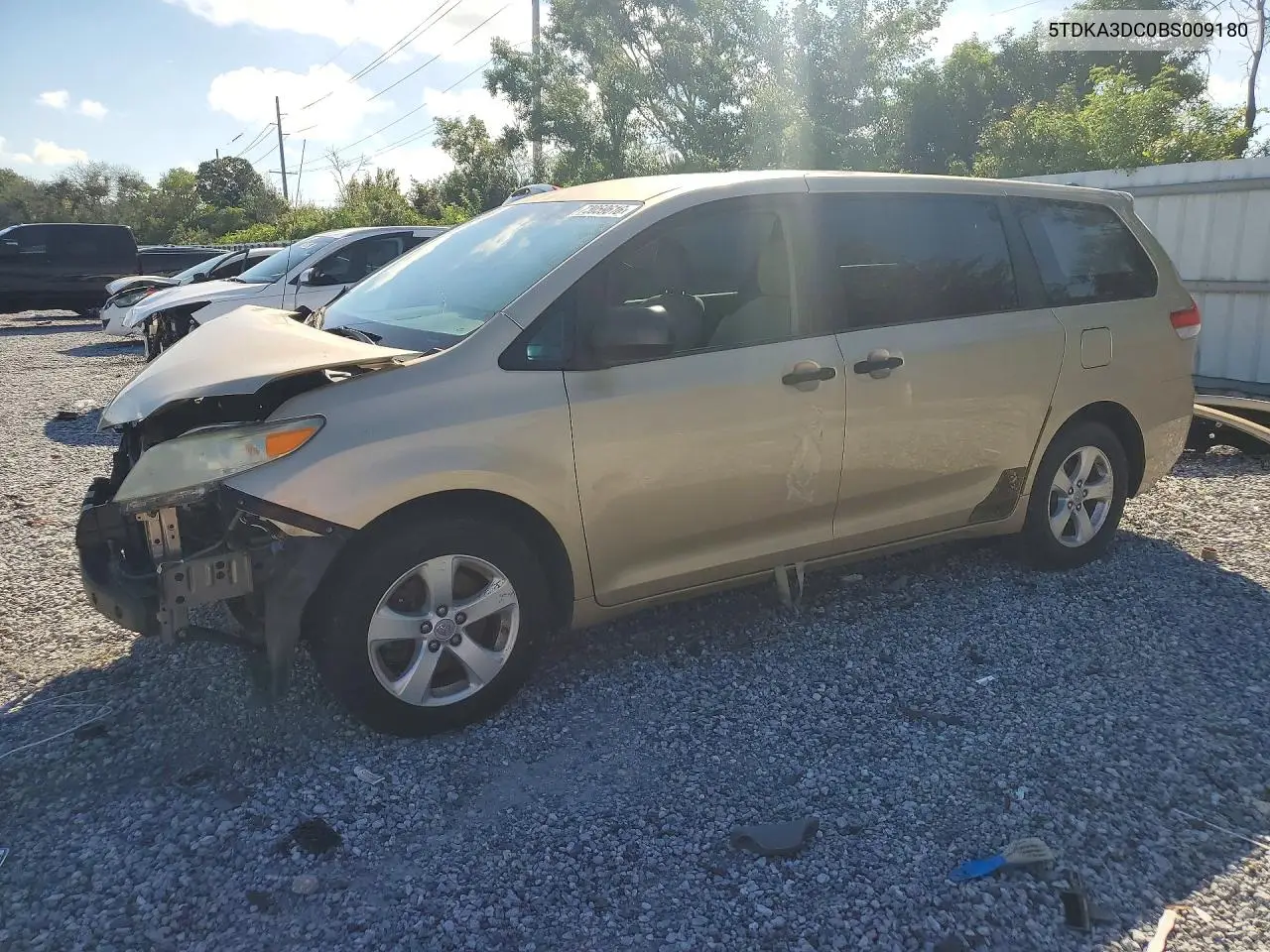 TOYOTA SIENNA 2011, VIN 5TDKA3DC0BS009180