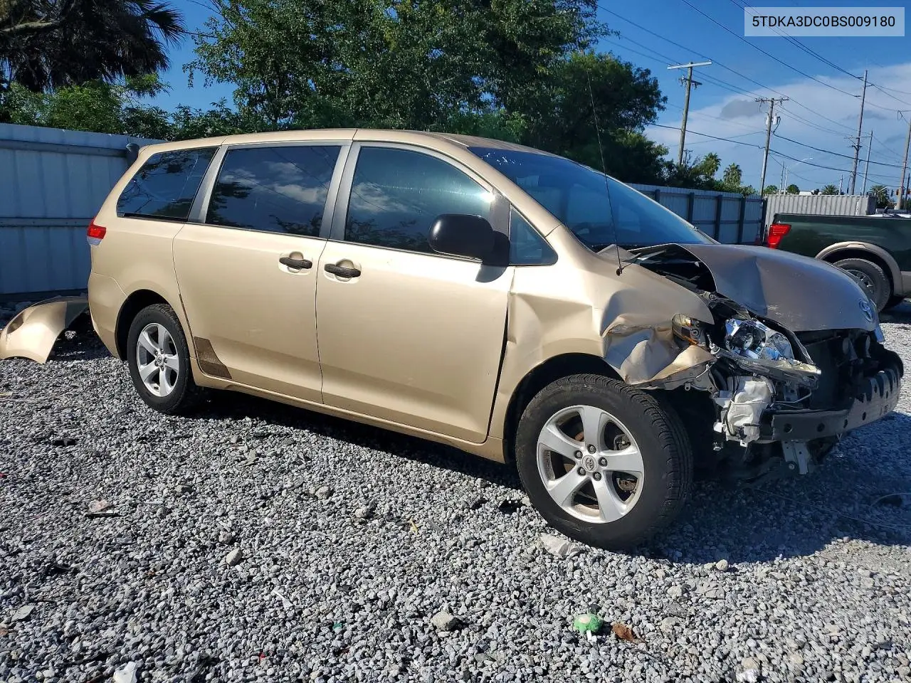 2011 TOYOTA SIENNA VIN 5TDKA3DC0BS009180 — фото 4