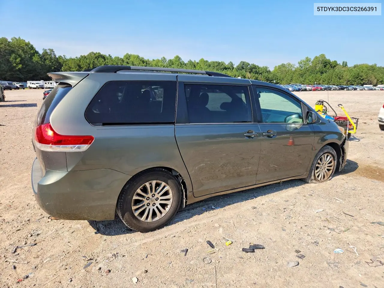 2012 TOYOTA SIENNA VIN 5TDYK3DC3CS266391 — фото 3
