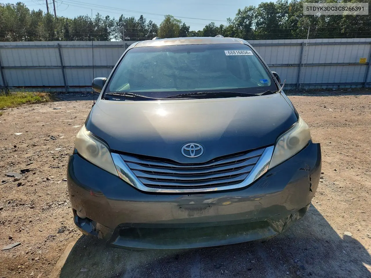 2012 TOYOTA SIENNA VIN 5TDYK3DC3CS266391 — фото 5