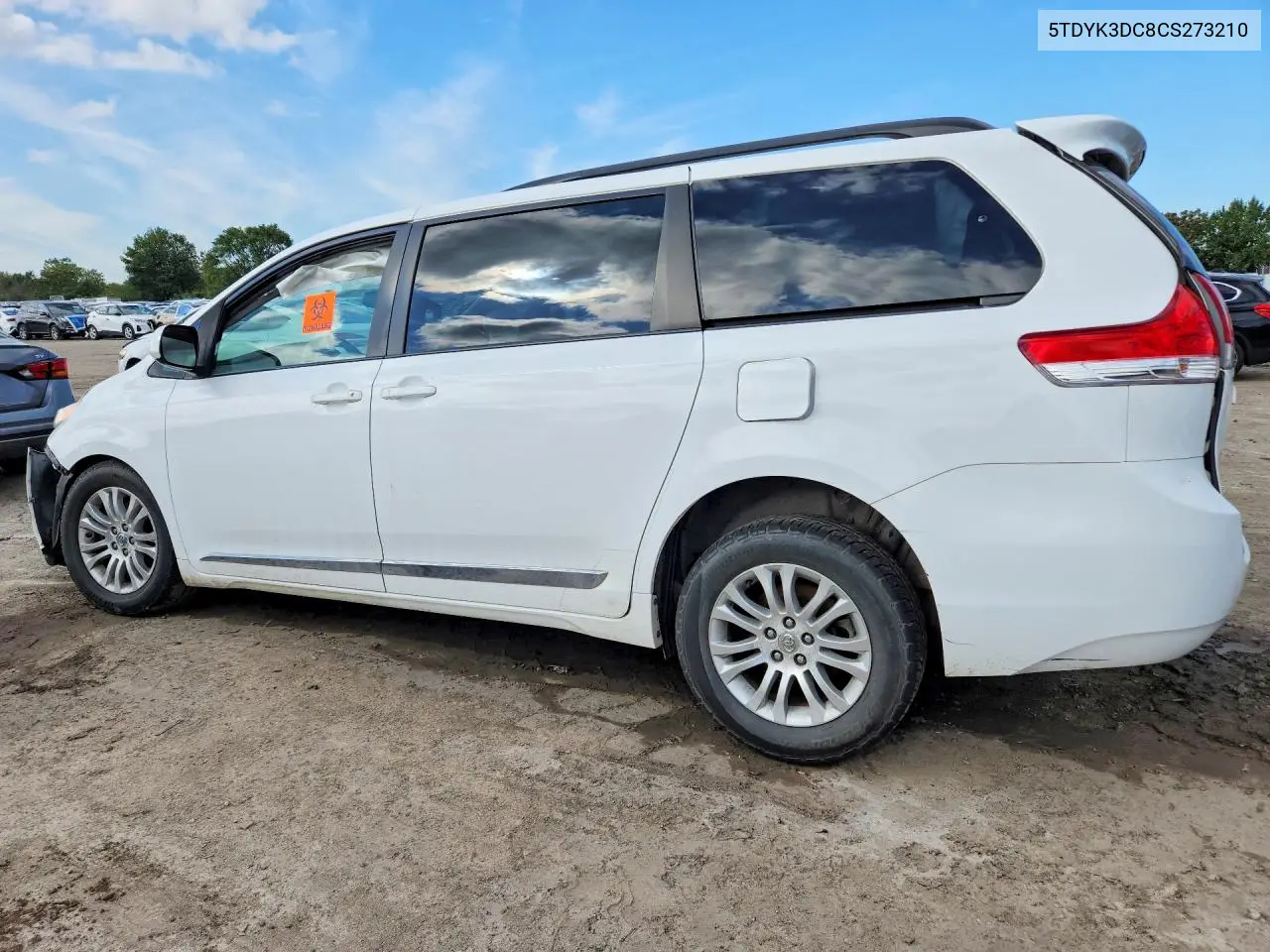 2012 TOYOTA SIENNA VIN 5TDYK3DC8CS273210 — фото 2
