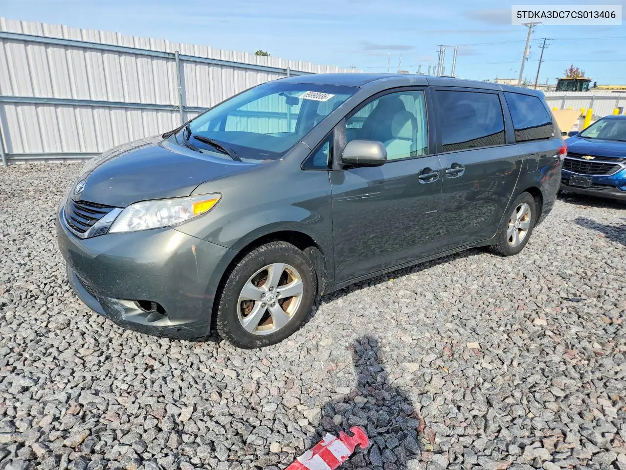 TOYOTA SIENNA 2012, VIN 5TDKA3DC7CS013406
