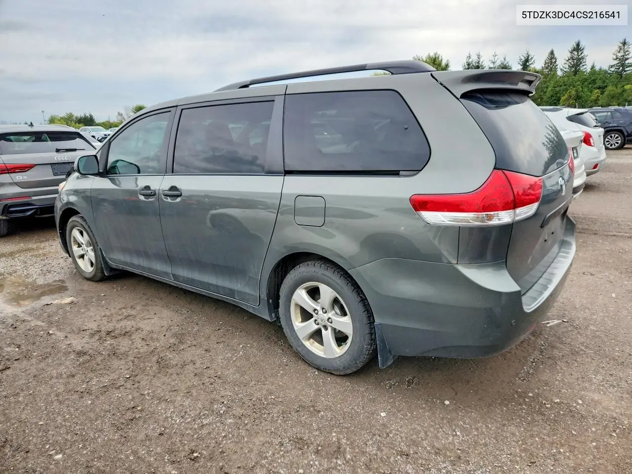 2012 TOYOTA SIENNA VIN 5TDZK3DC4CS216541 — фото 2