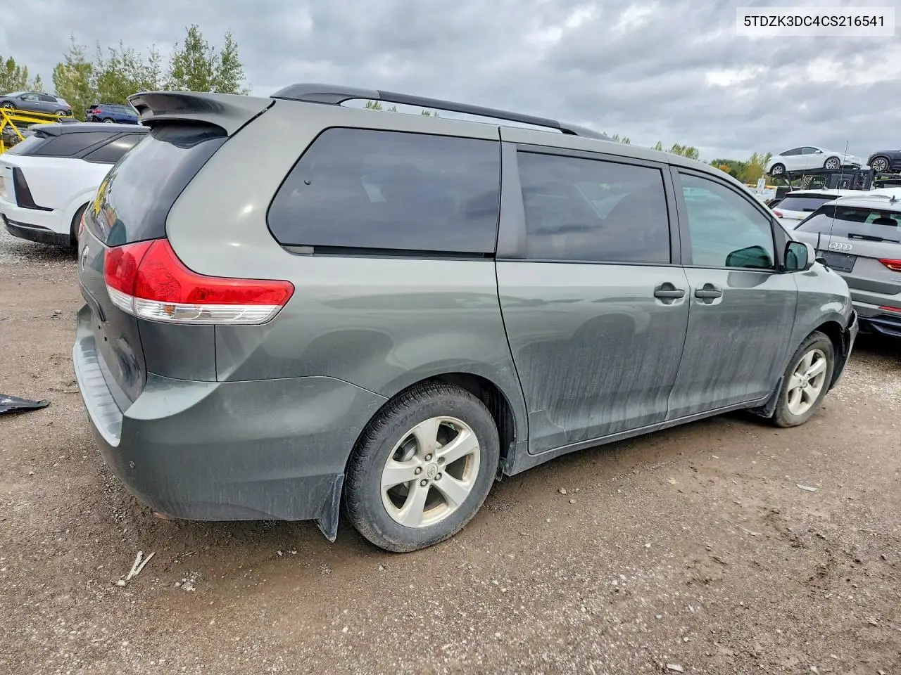 2012 TOYOTA SIENNA VIN 5TDZK3DC4CS216541 — фото 3