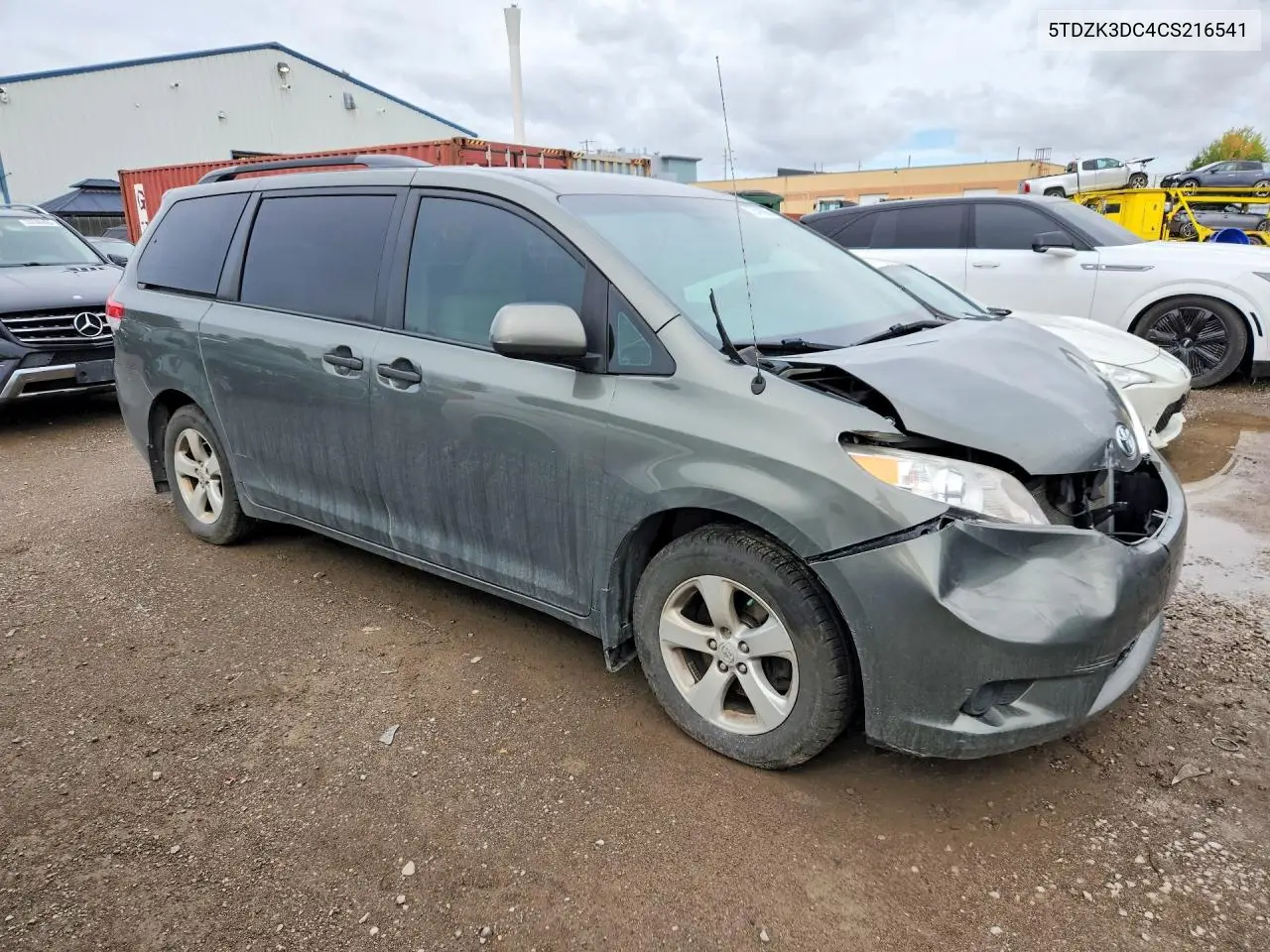 2012 TOYOTA SIENNA VIN 5TDZK3DC4CS216541 — фото 4