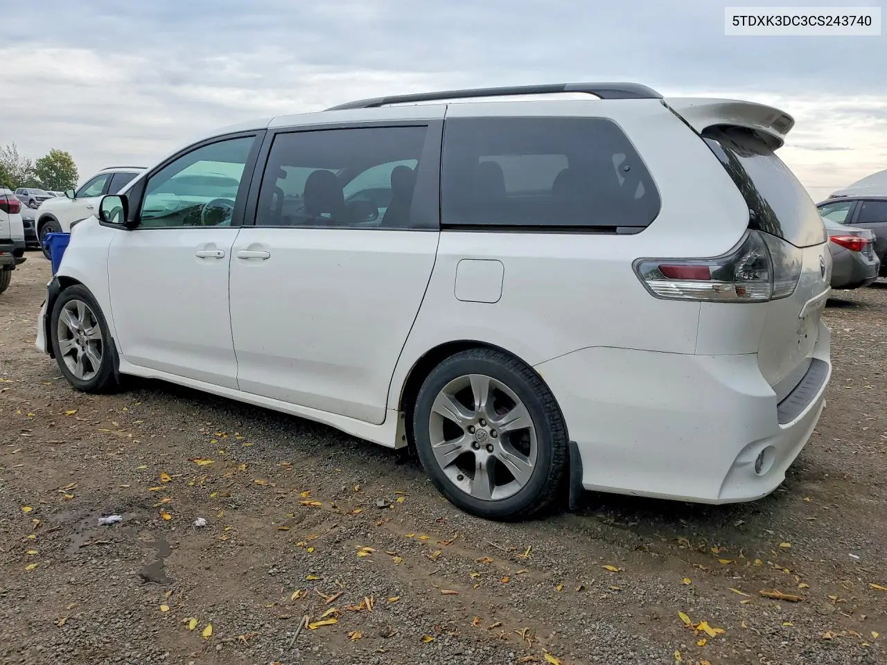 2012 TOYOTA SIENNA VIN 5TDXK3DC3CS243740 — фото 2