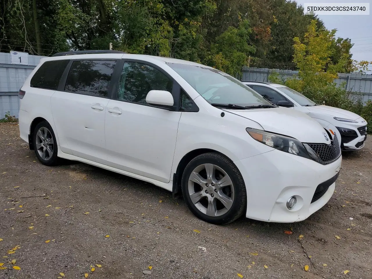 2012 TOYOTA SIENNA VIN 5TDXK3DC3CS243740 — фото 4