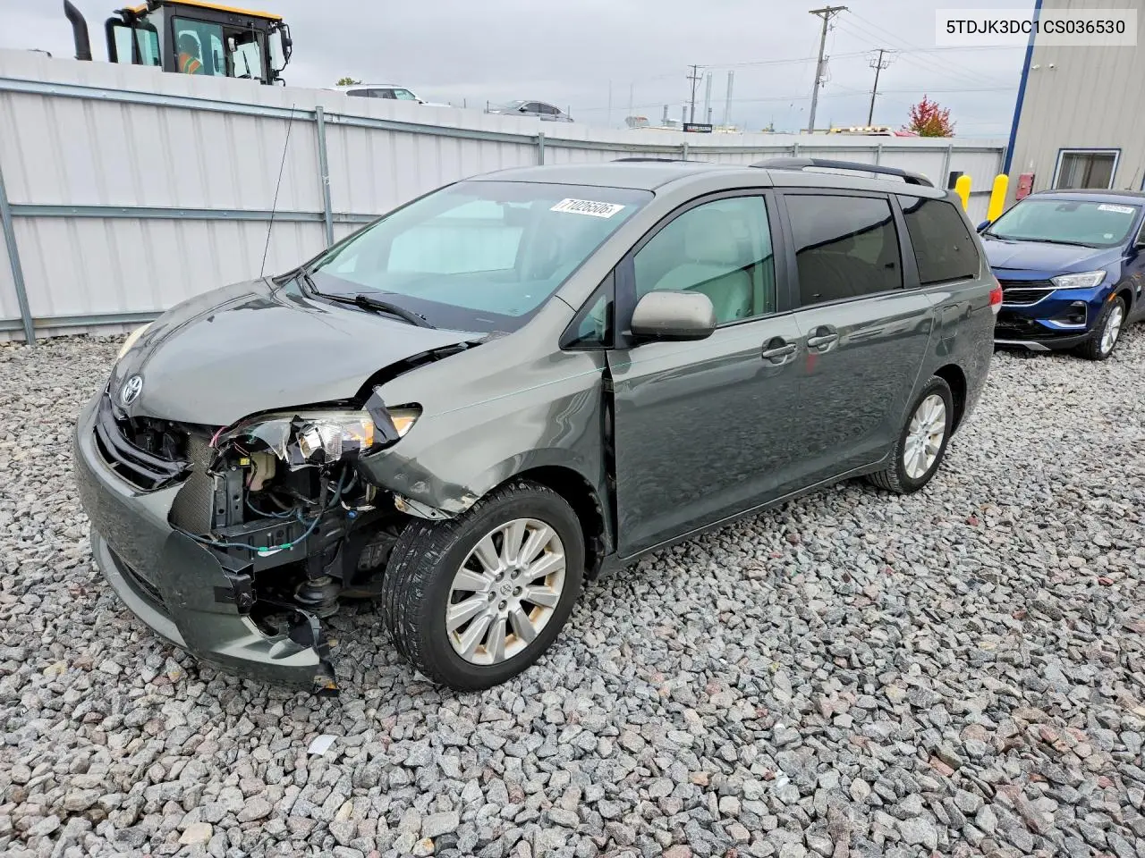 TOYOTA SIENNA 2012, VIN 5TDJK3DC1CS036530