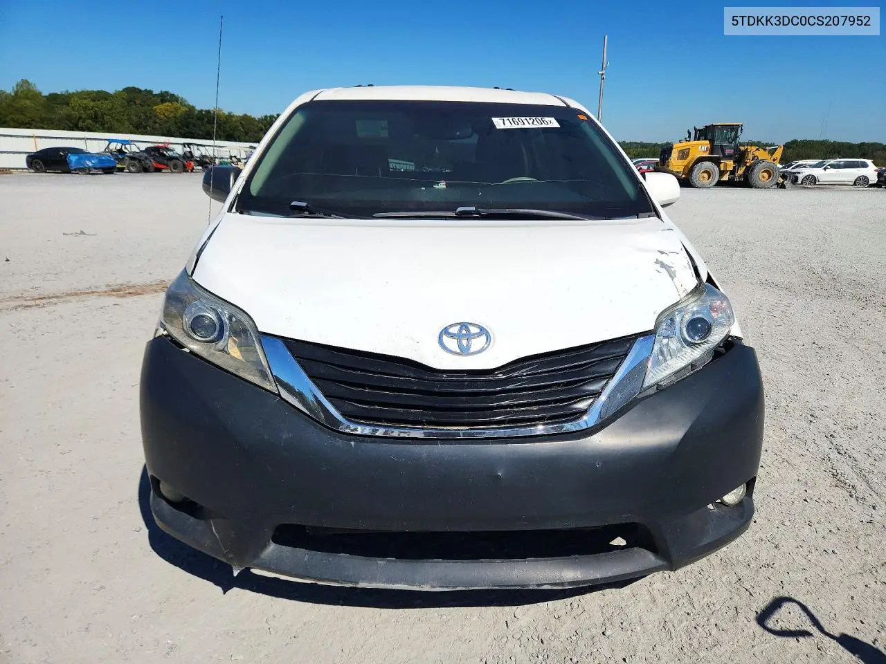 2012 TOYOTA SIENNA VIN 5TDKK3DC0CS207952 — фото 5
