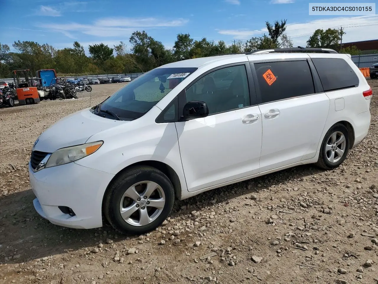 TOYOTA SIENNA 2012, VIN 5TDKA3DC4CS010155