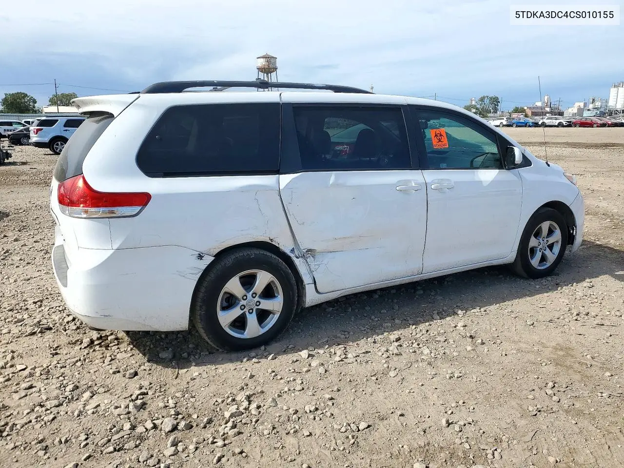 2012 TOYOTA SIENNA VIN 5TDKA3DC4CS010155 — фото 3