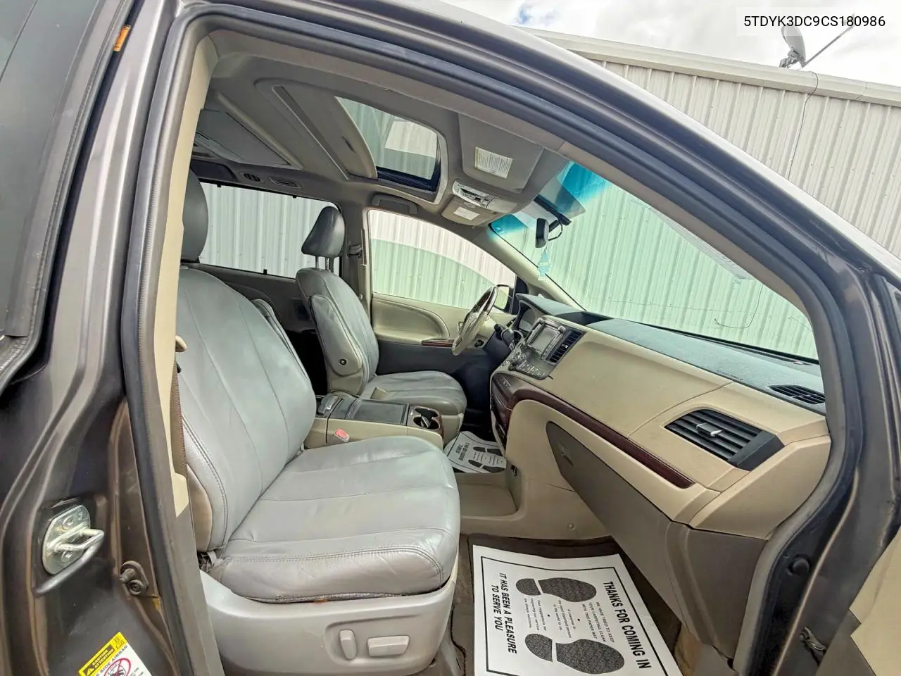 2012 TOYOTA SIENNA VIN 5TDYK3DC9CS180986 — фото 5