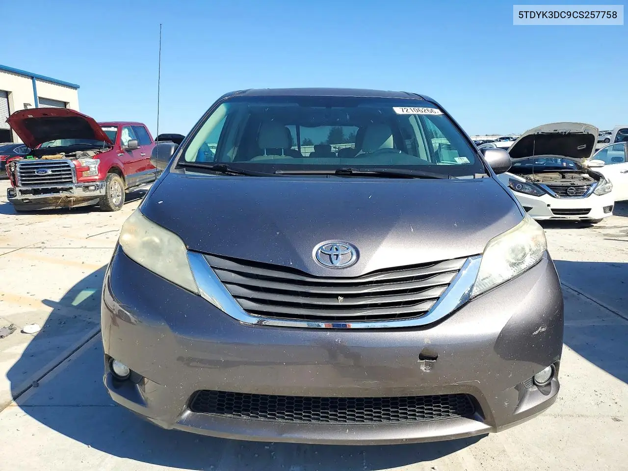 2012 TOYOTA SIENNA VIN 5TDYK3DC9CS257758 — фото 5
