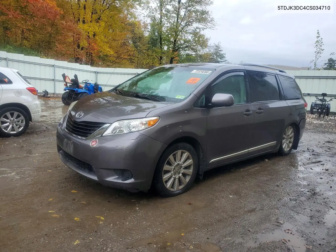 TOYOTA SIENNA 2012, VIN 5TDJK3DC4CS034710
