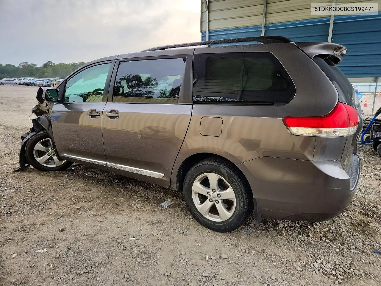 2012 TOYOTA SIENNA VIN 5TDKK3DC8CS199471 — фото 2