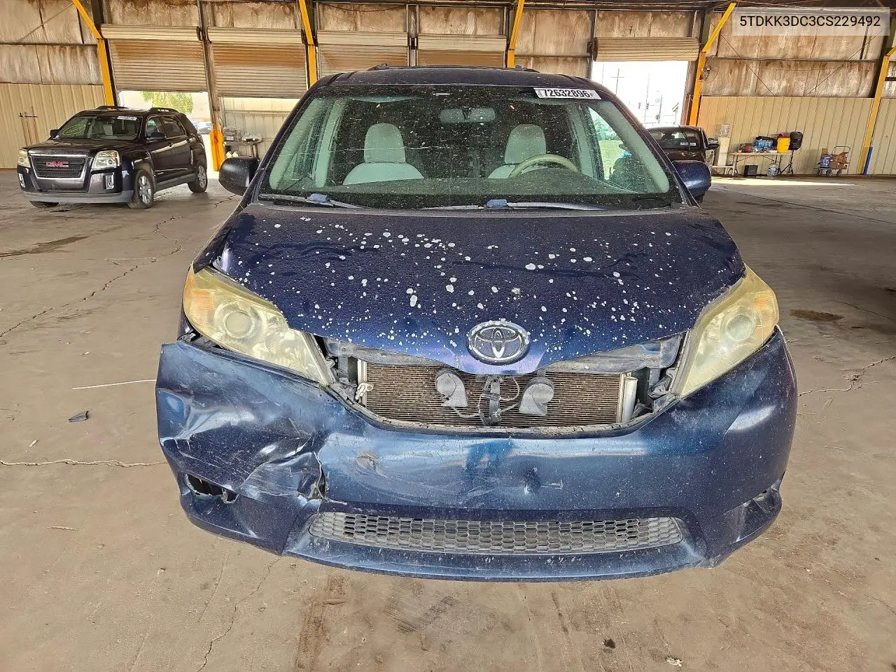2012 TOYOTA SIENNA VIN 5TDKK3DC3CS229492 — фото 5