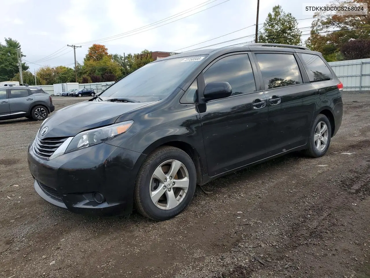 TOYOTA SIENNA 2012, VIN 5TDKK3DC0CS268024