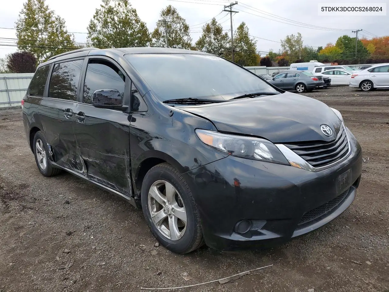 2012 TOYOTA SIENNA VIN 5TDKK3DC0CS268024 — фото 4