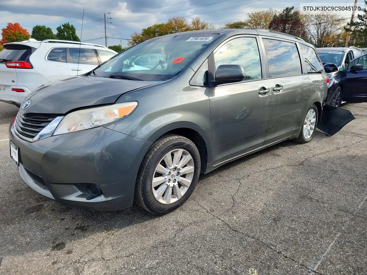 TOYOTA SIENNA 2012, VIN 5TDJK3DC9CS045170