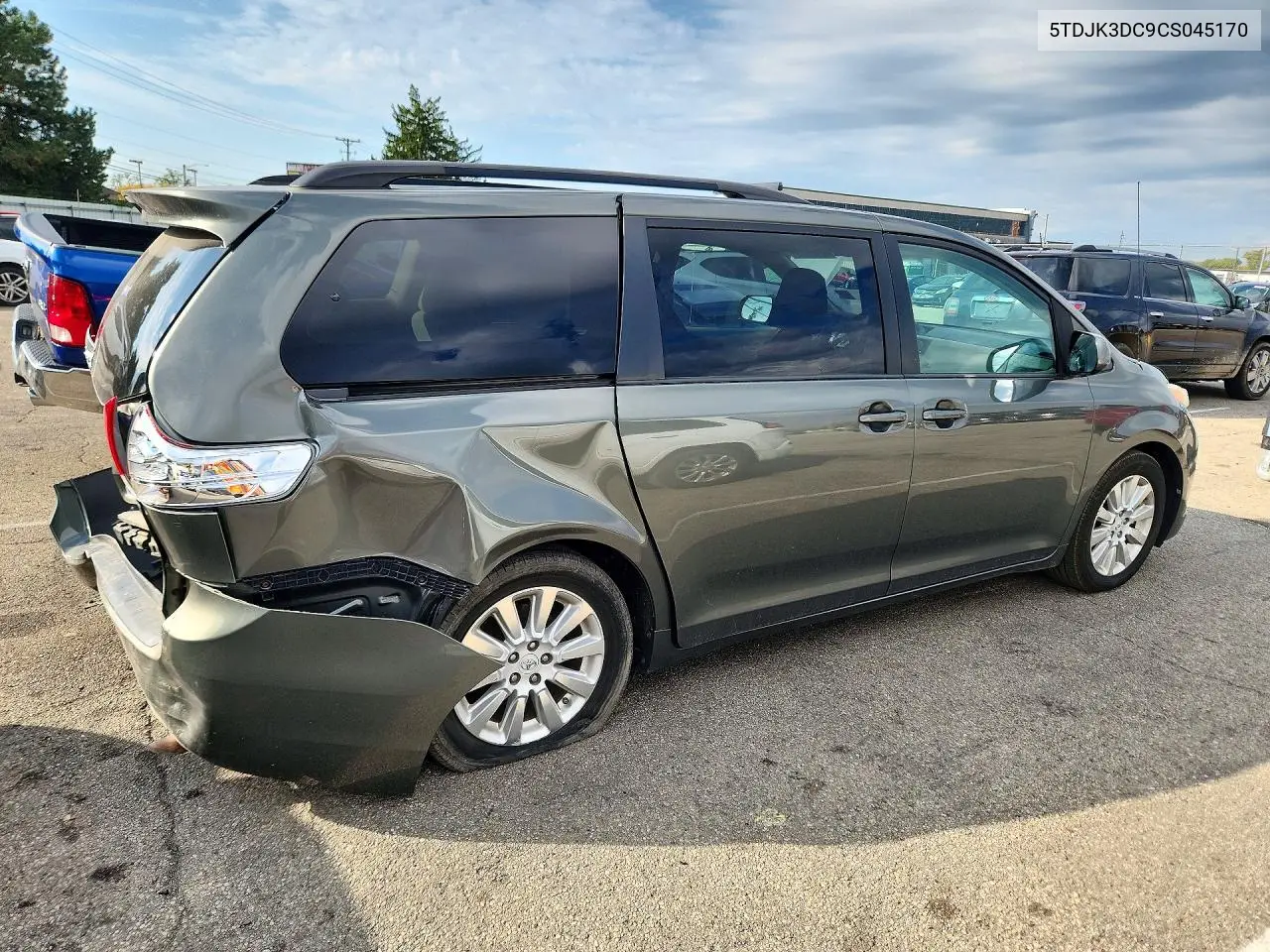 2012 TOYOTA SIENNA VIN 5TDJK3DC9CS045170 — фото 3