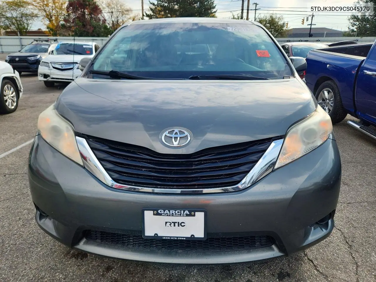 2012 TOYOTA SIENNA VIN 5TDJK3DC9CS045170 — фото 5