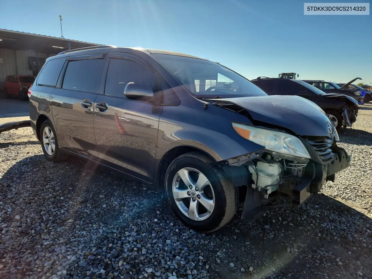 2012 TOYOTA SIENNA VIN 5TDKK3DC9CS214320 — фото 4