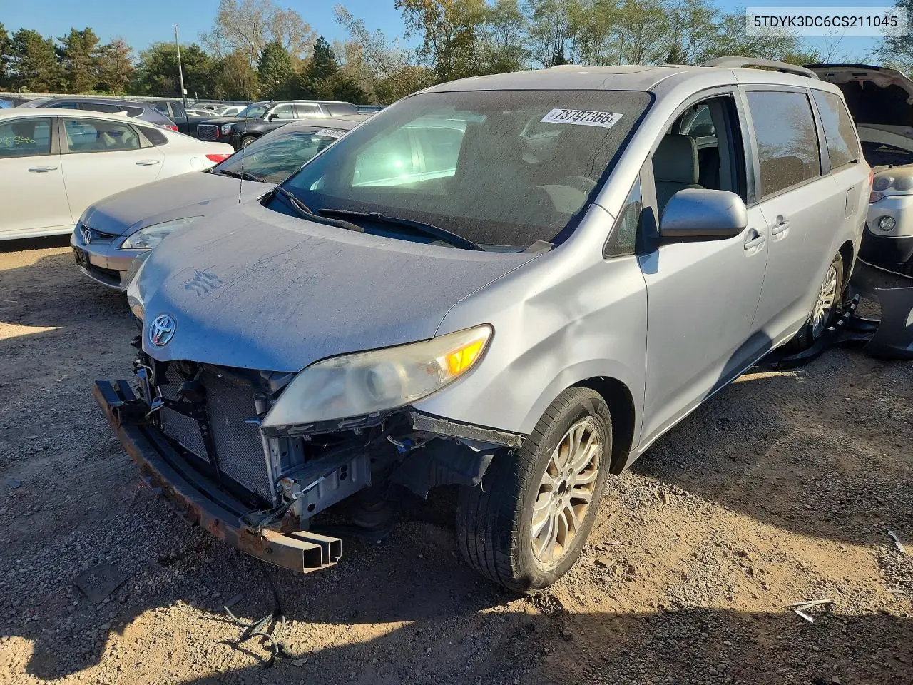 TOYOTA SIENNA 2012, VIN 5TDYK3DC6CS211045