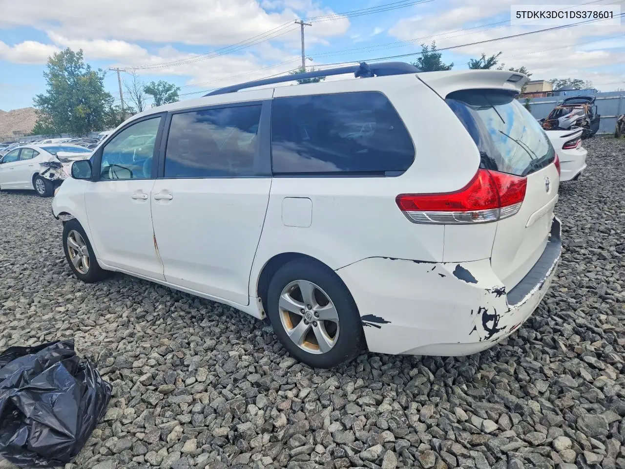 2013 TOYOTA SIENNA VIN 5TDKK3DC1DS378601 — фото 2