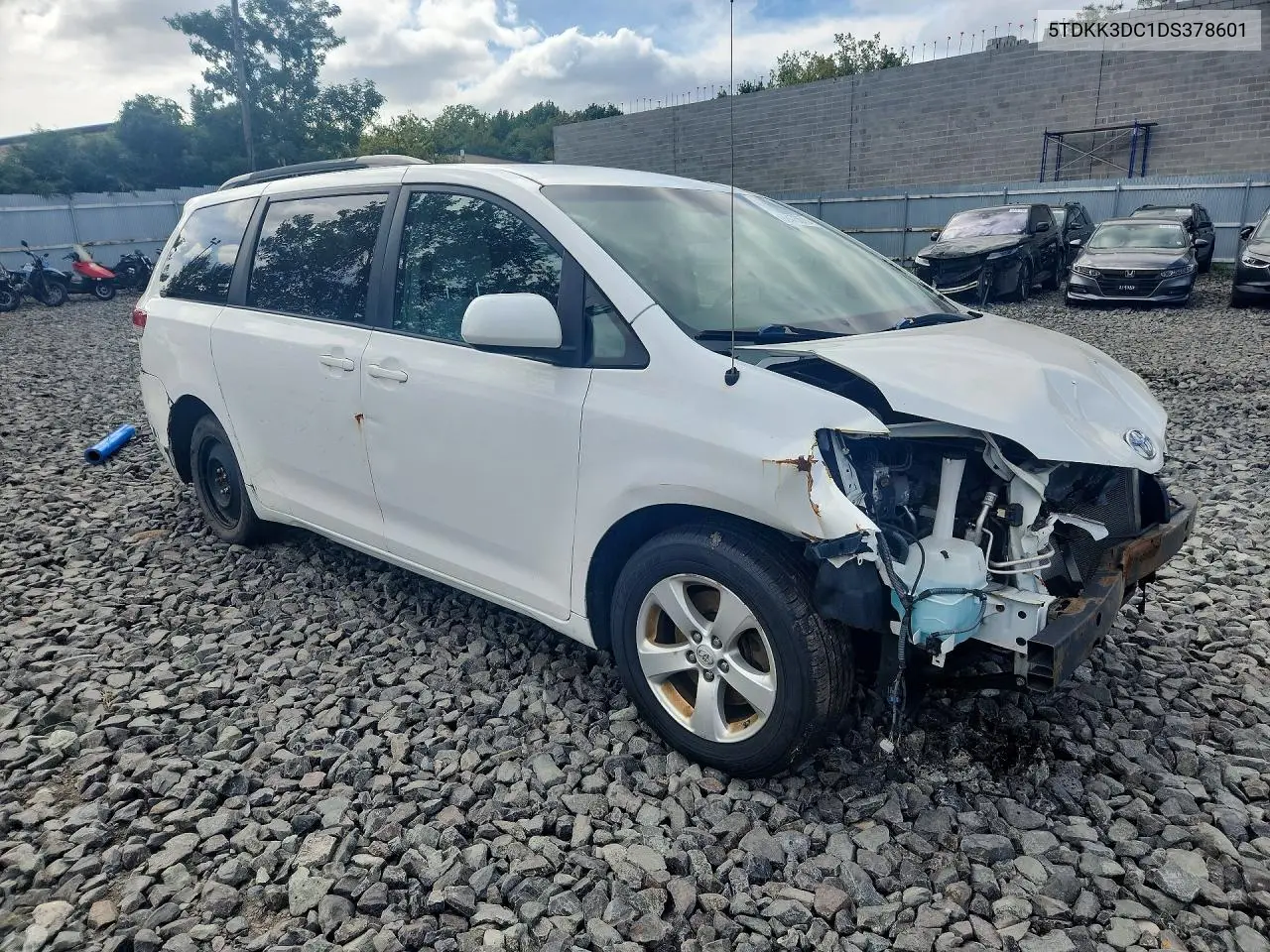 2013 TOYOTA SIENNA VIN 5TDKK3DC1DS378601 — фото 4