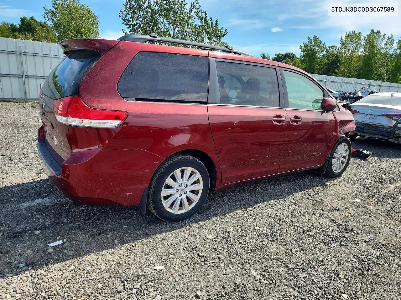 2013 TOYOTA SIENNA VIN 5TDJK3DC0DS067589 — фото 3