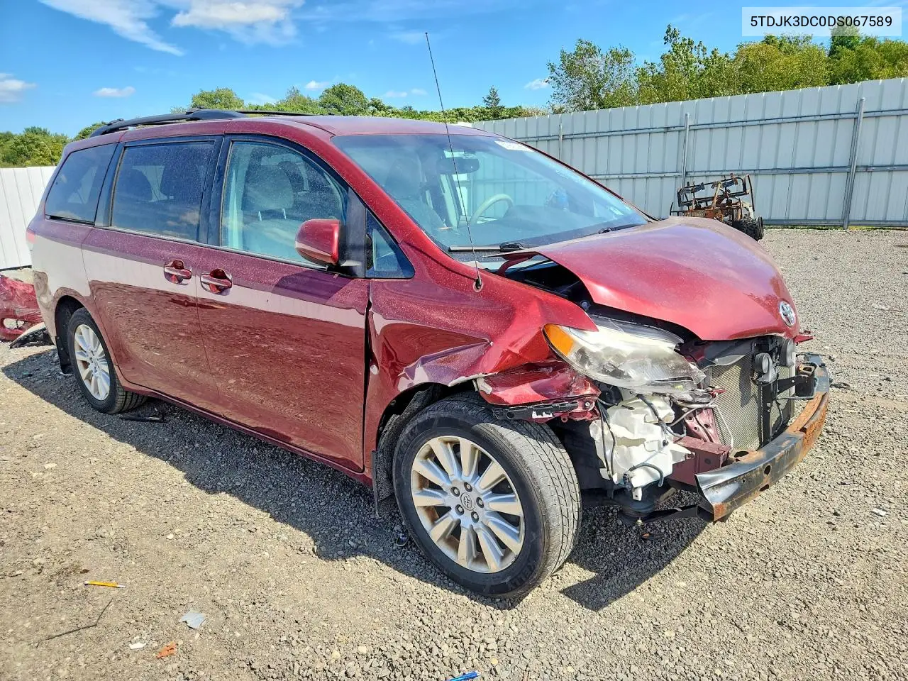 2013 TOYOTA SIENNA VIN 5TDJK3DC0DS067589 — фото 4