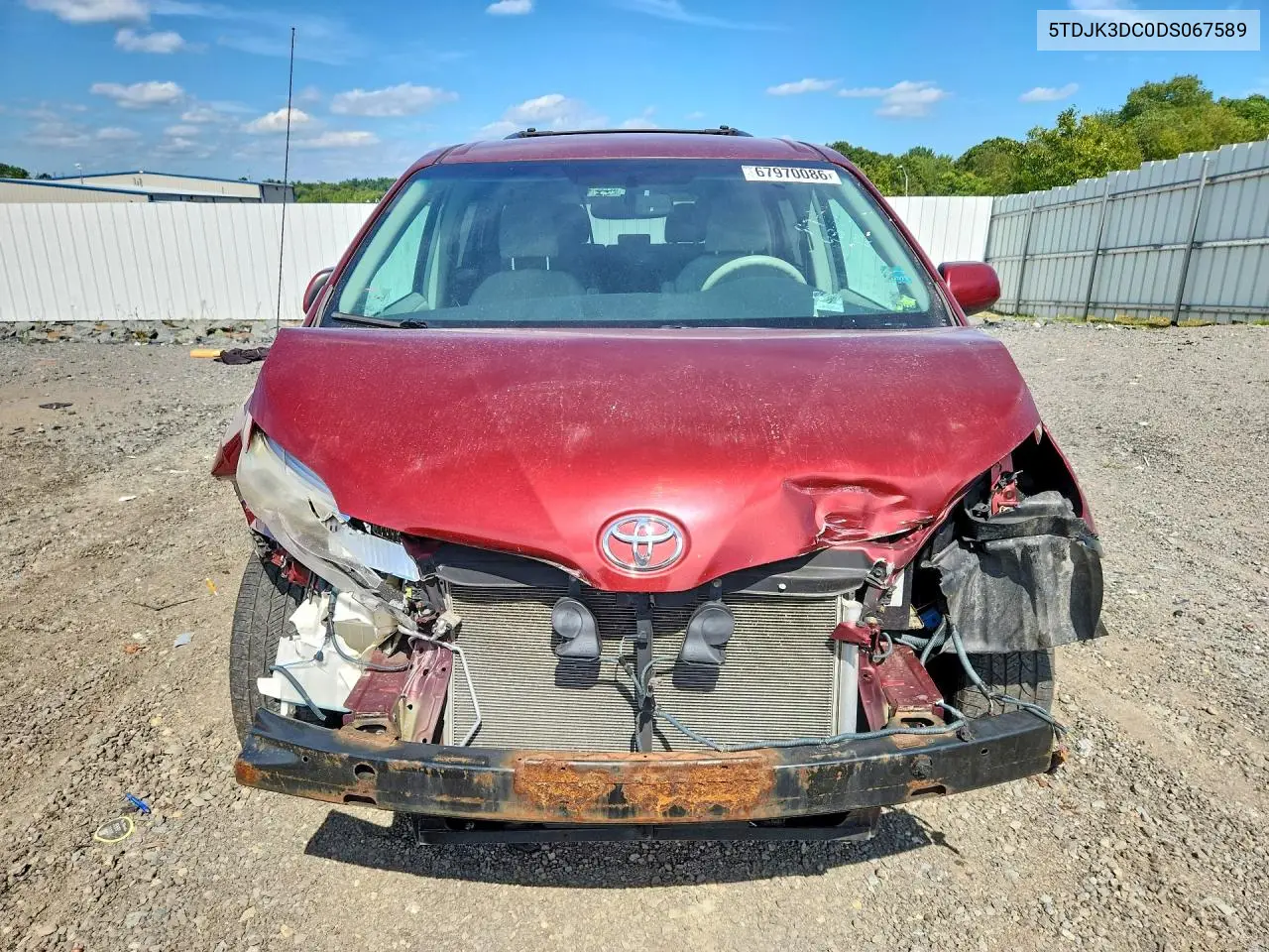 2013 TOYOTA SIENNA VIN 5TDJK3DC0DS067589 — фото 5