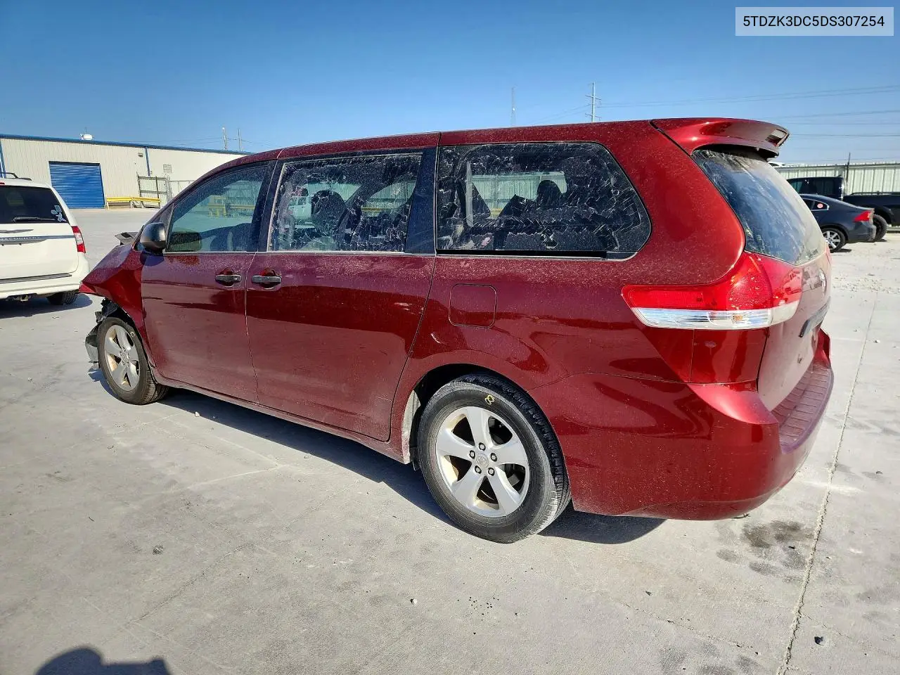 2013 TOYOTA SIENNA VIN 5TDZK3DC5DS307254 — фото 2